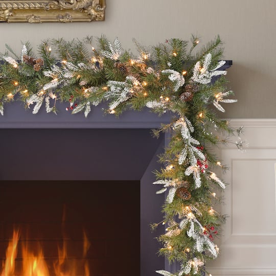 6ft. Pre-Lit Decorated Artificial Christmas Swag, Clear Incandescent Lights